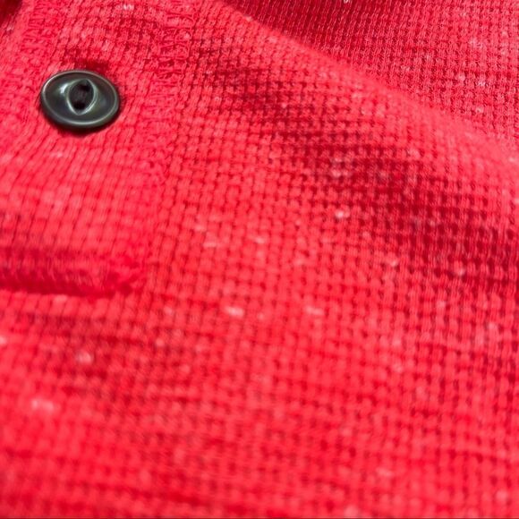 OSHKOSH HENLEY LONG SLEEVE 3 BUTTON THERMAL SHIRT HEATHER RED XL 14 - Picture 5 of 8